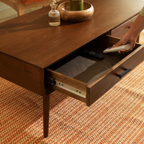 Old World double drawer coffee table - ellementry