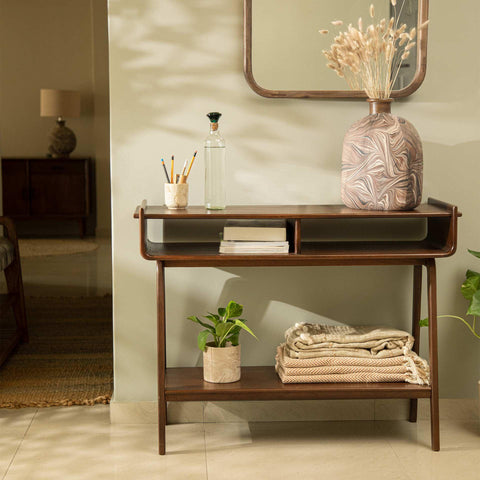 Old World ready-to-assemble console table - ellementry