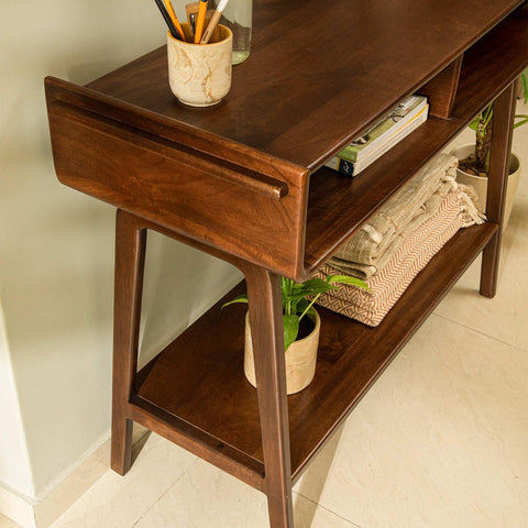 Old World ready-to-assemble console table - ellementry