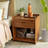 Bruno end table with sleek slider drawer - ellementry