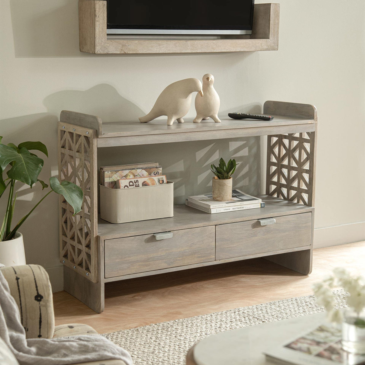 Palace Window two drawer console table - ellementry