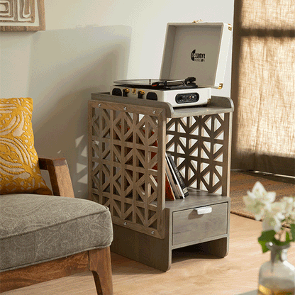 Palace Window one drawer end table - ellementry