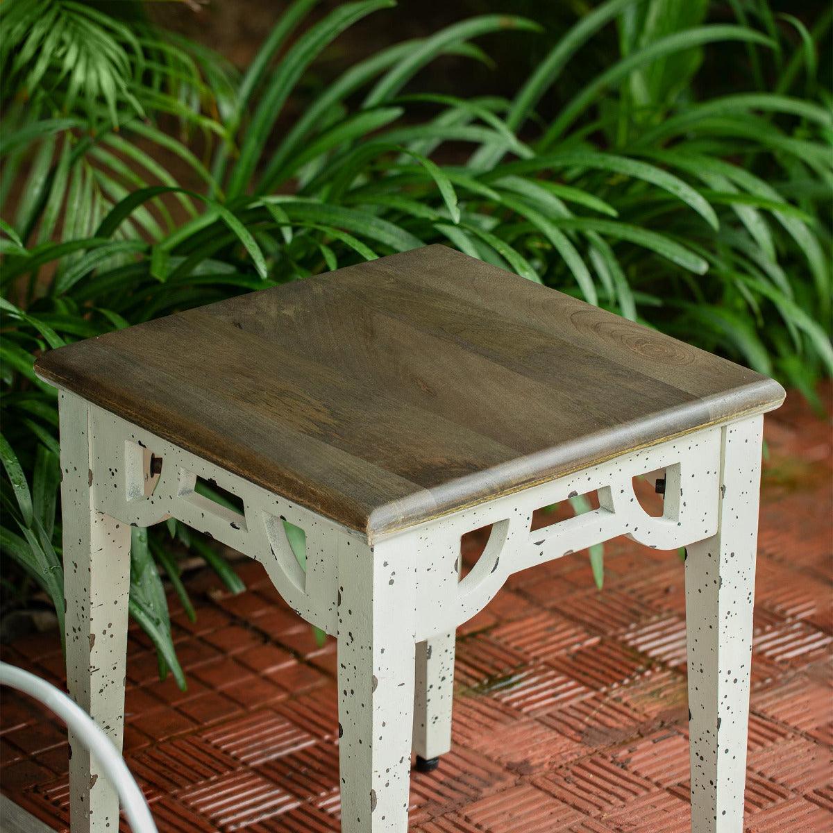 Farmhouse flair ready-to-assemble stool