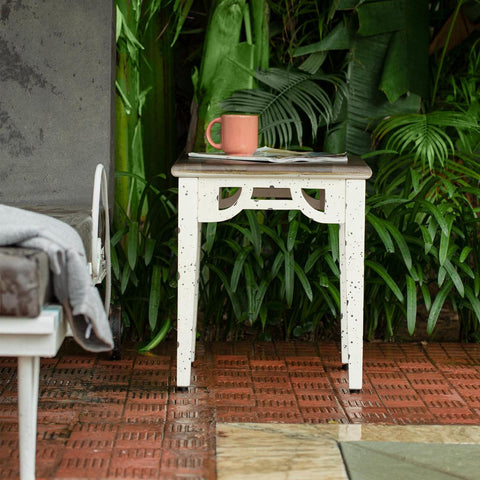 Farmhouse flair ready-to-assemble stool - ellementry