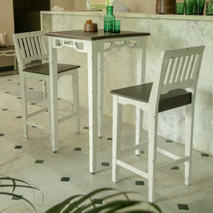 Farmhouse flair ready-to-assemble pub table