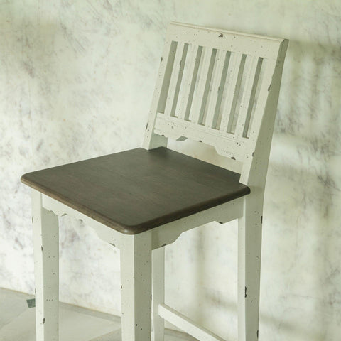 Farmhouse flair ready-to-assemble bar chair - ellementry