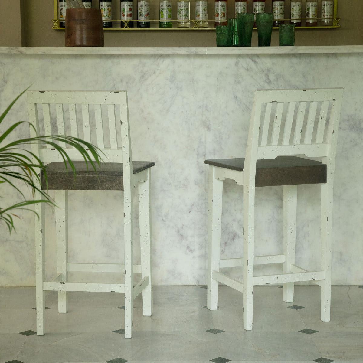 Farmhouse flair ready-to-assemble bar chair