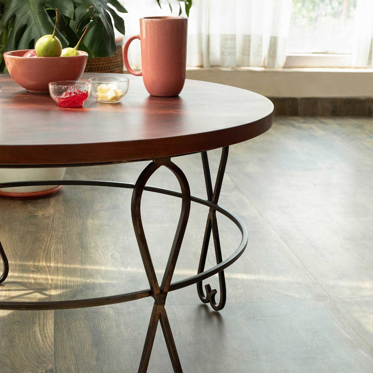 Kafe Coffee Table With Metal Legs