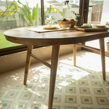 West Village Wooden Four Seater Oval Dining Table - ellementry