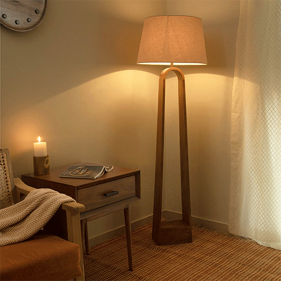Bruno Floor Lamp W/Shade - ellementry