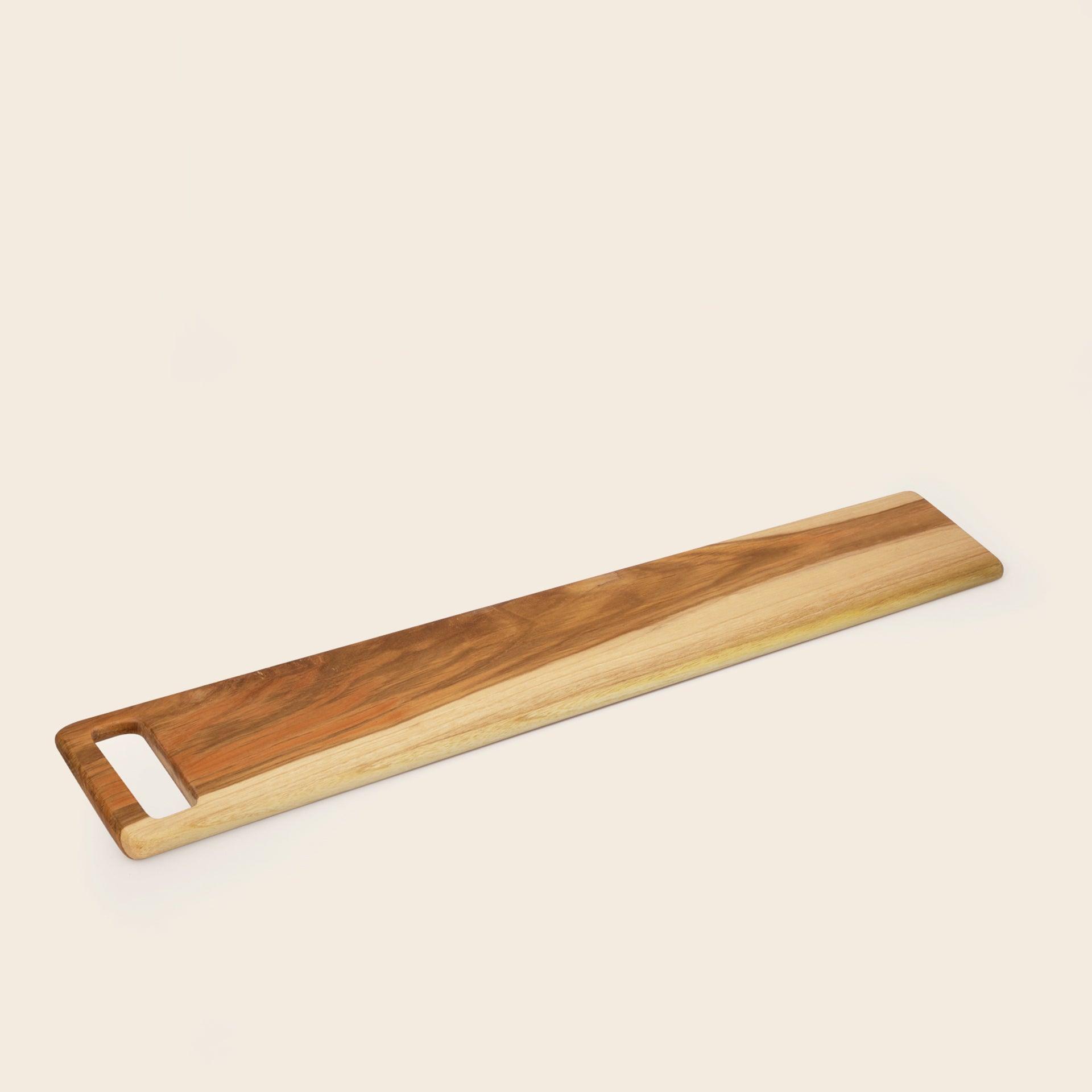 in teak wooden cheese/bread board long