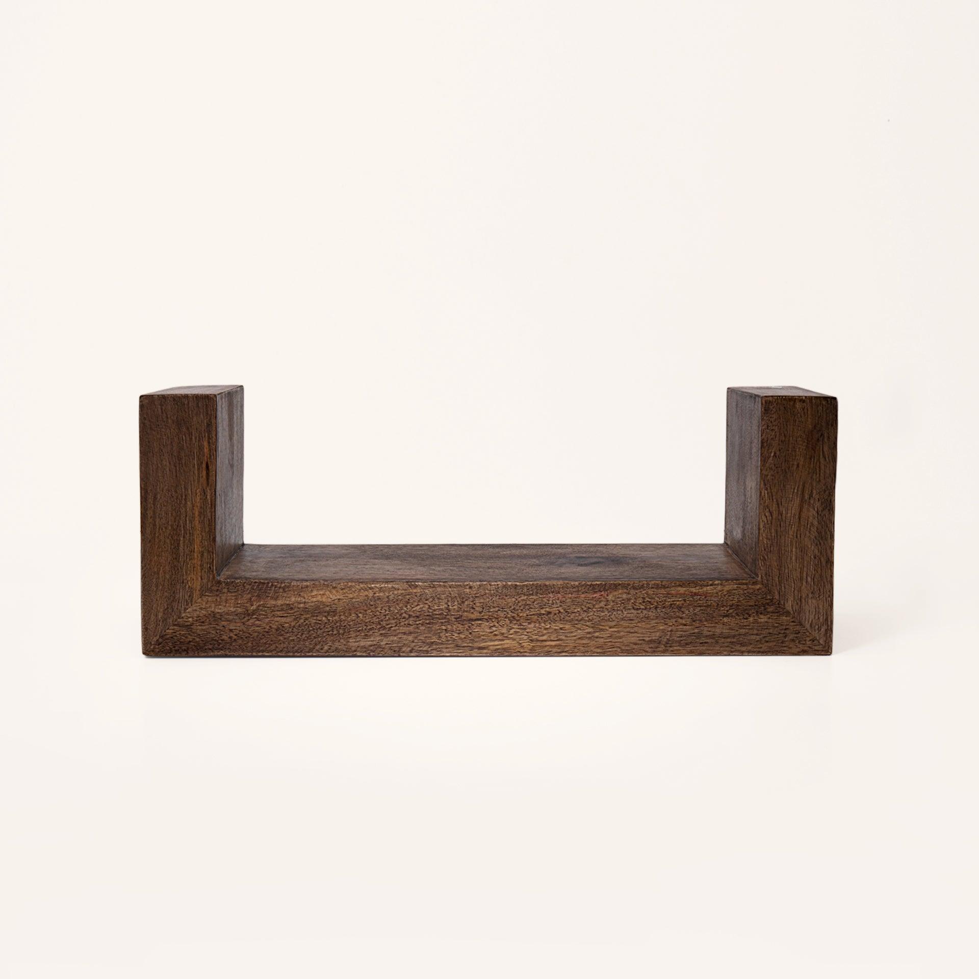brown wood shelf- large