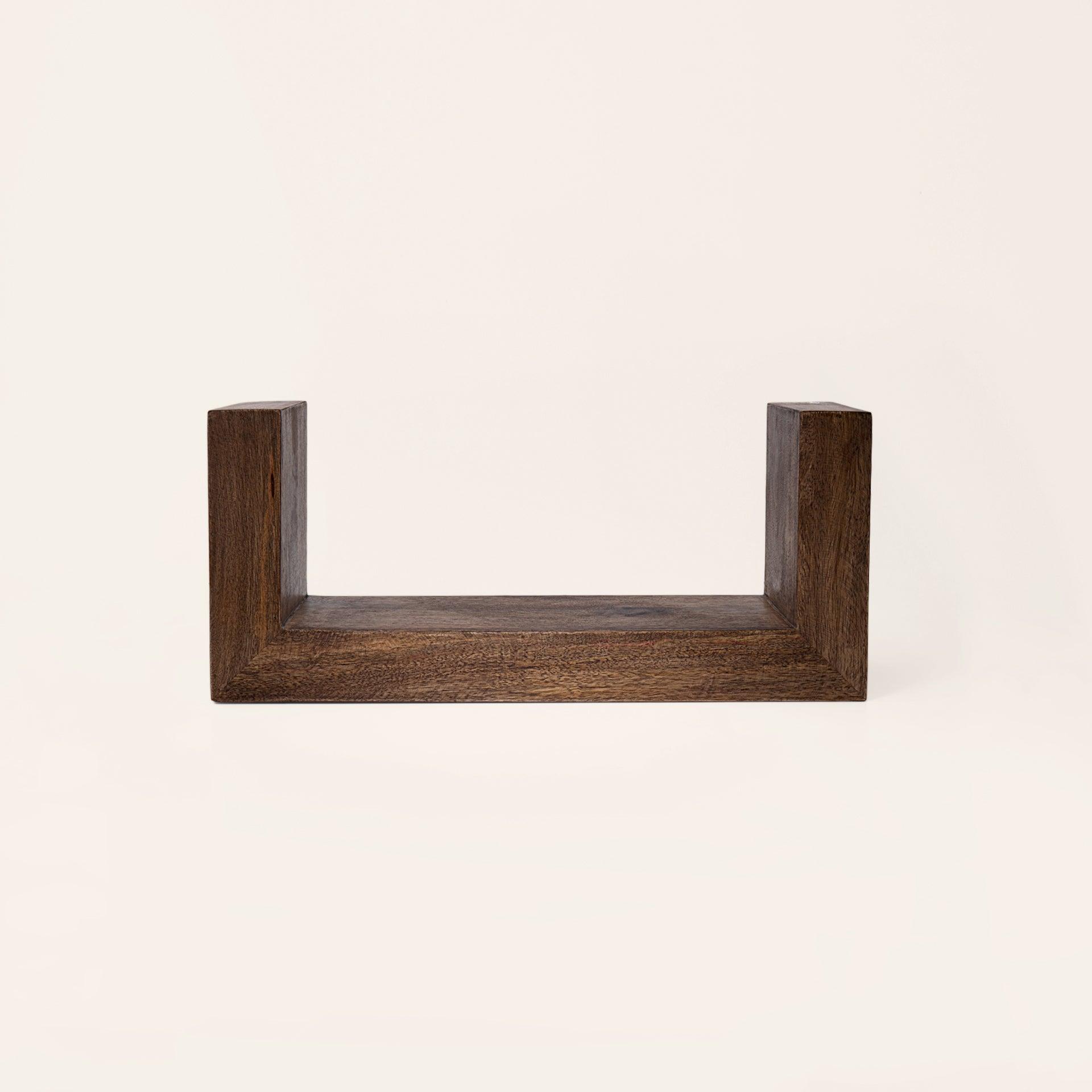 brown wood shelf- medium