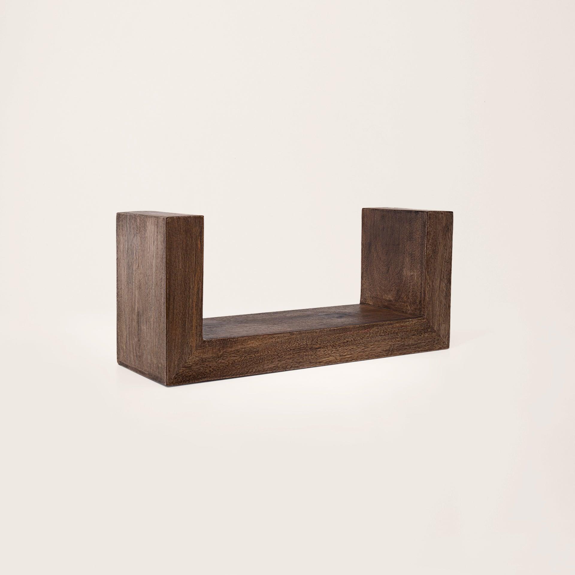 brown wood shelf- medium