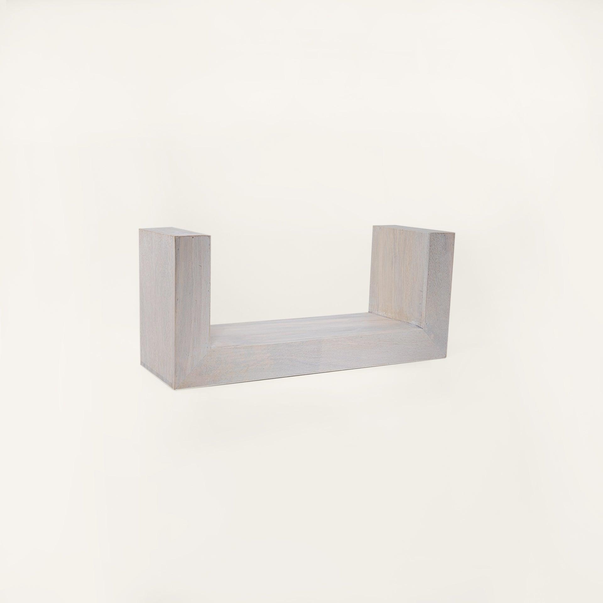 white wooden shelf- small