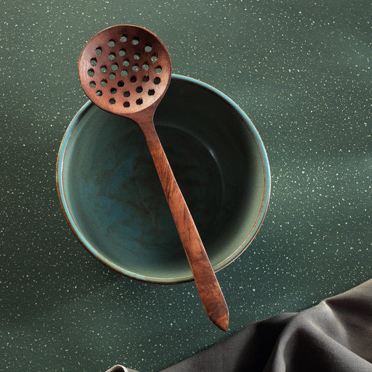 Mango Spatula Slotted Natural - ellementry