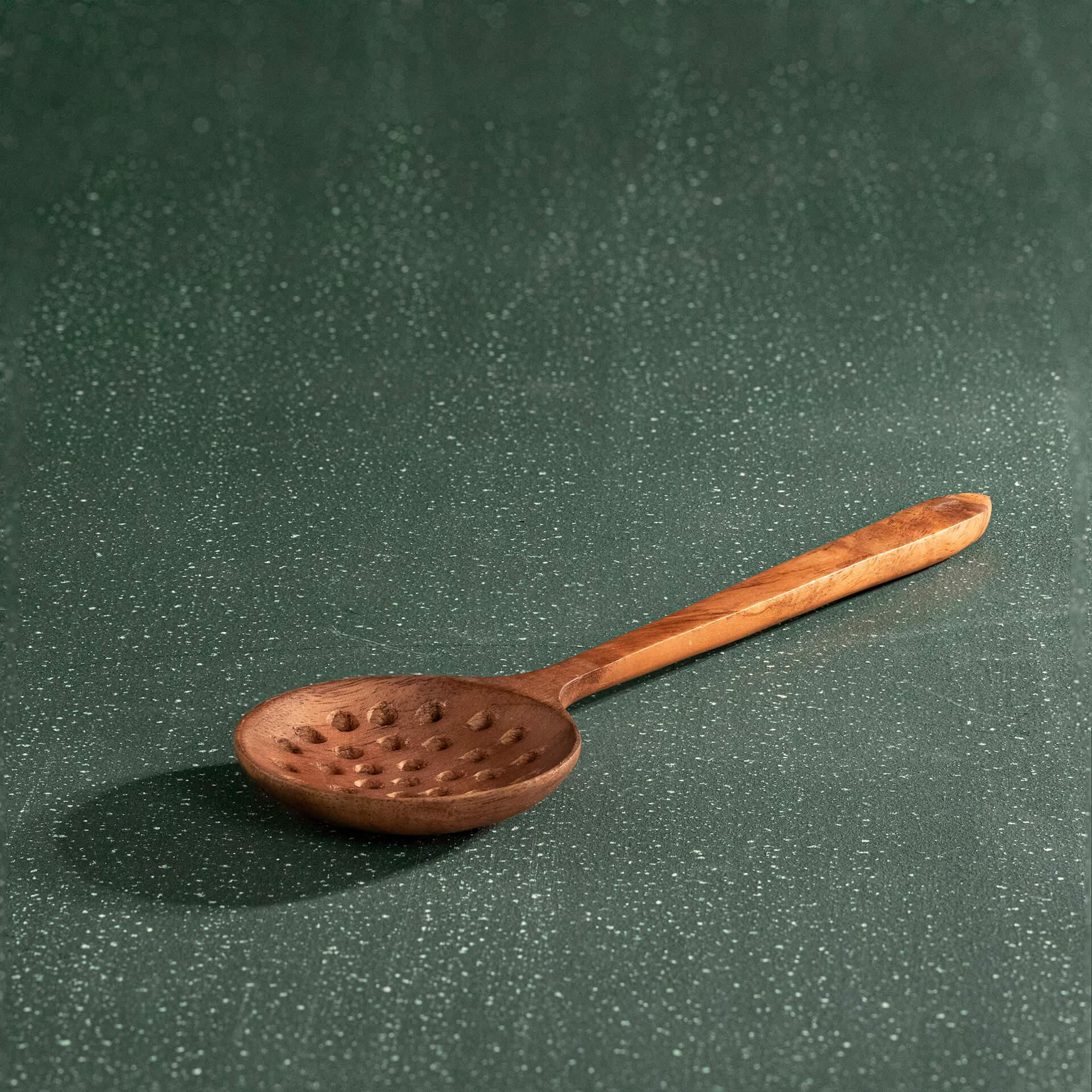 Mango Spatula Slotted Natural
