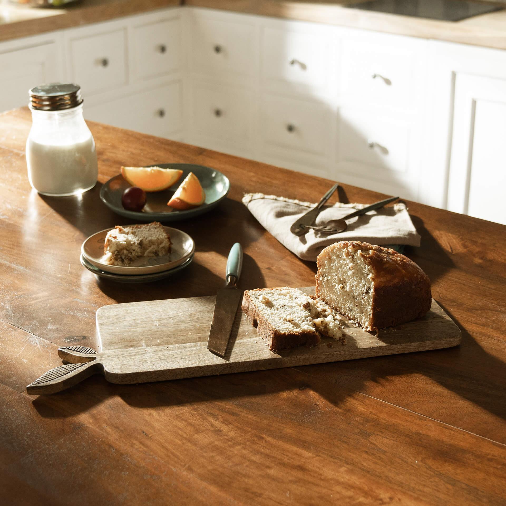 MANGO CHEESE/BREAD BOARD LEAF NATURAL