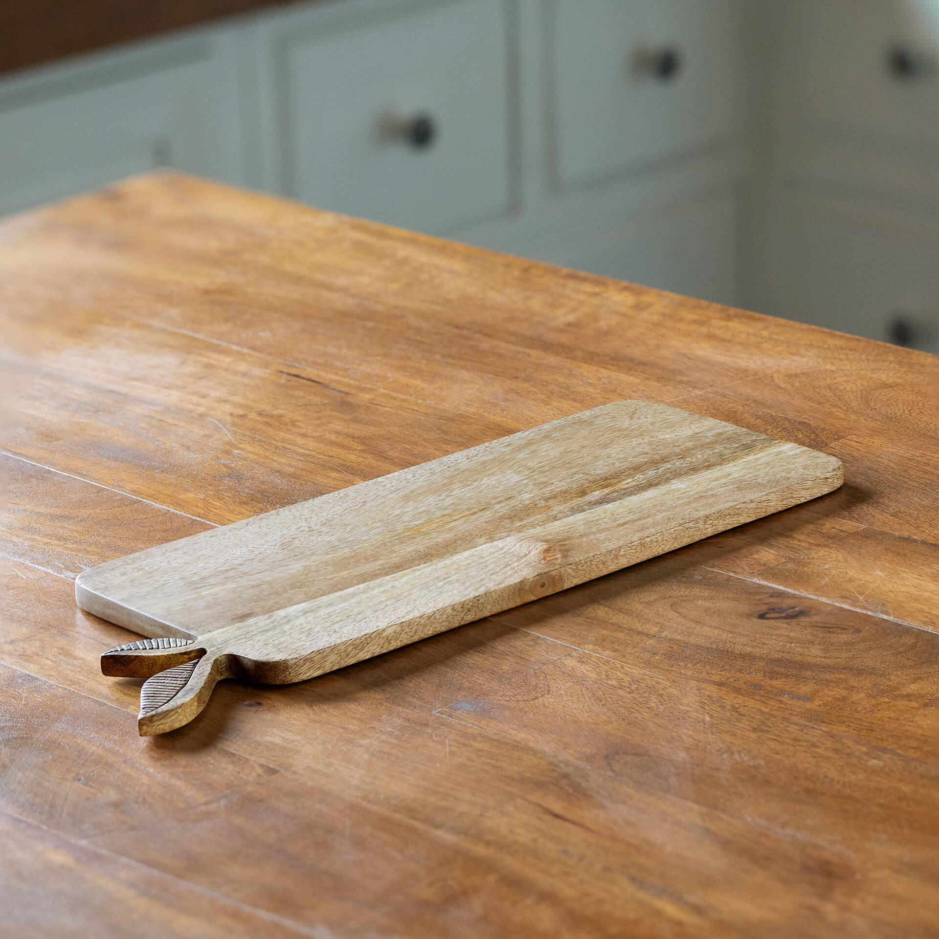 MANGO CHEESE/BREAD BOARD LEAF NATURAL