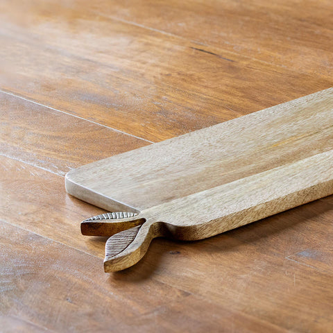 MANGO CHEESE/BREAD BOARD LEAF NATURAL - ellementry