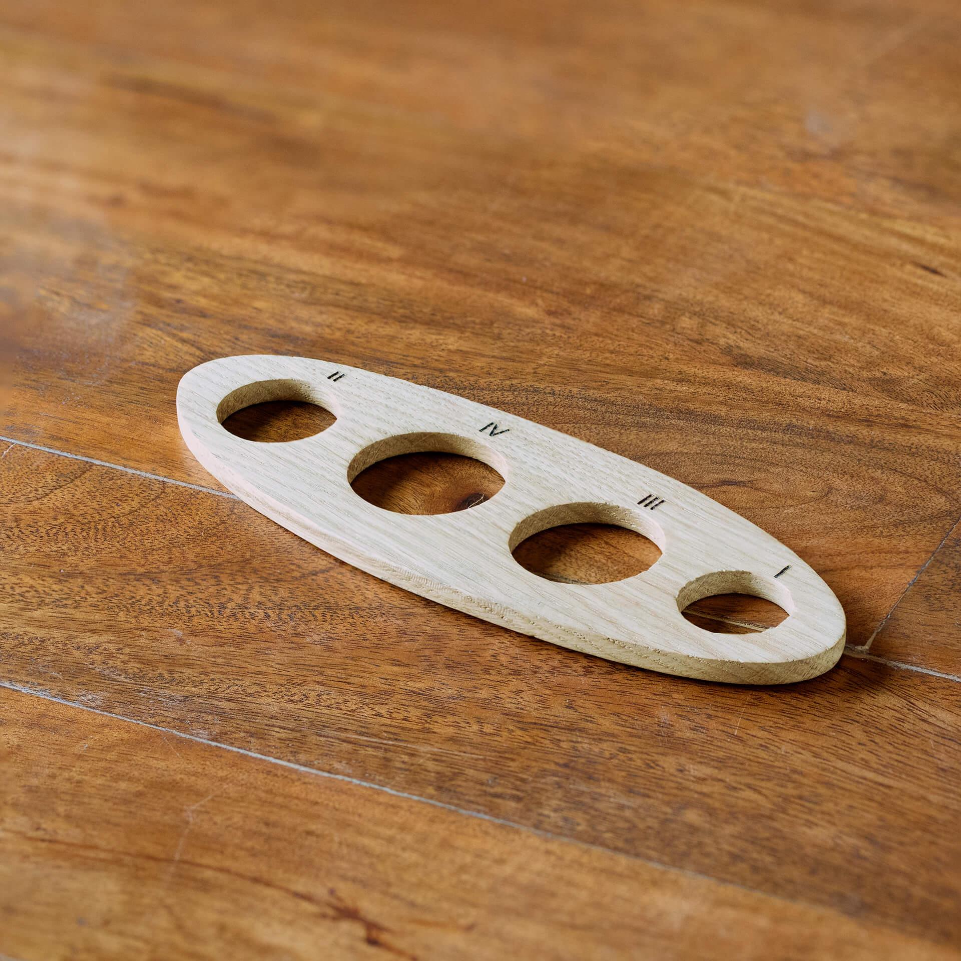 Oak Pasta Measure 4 Portion Oval Natural