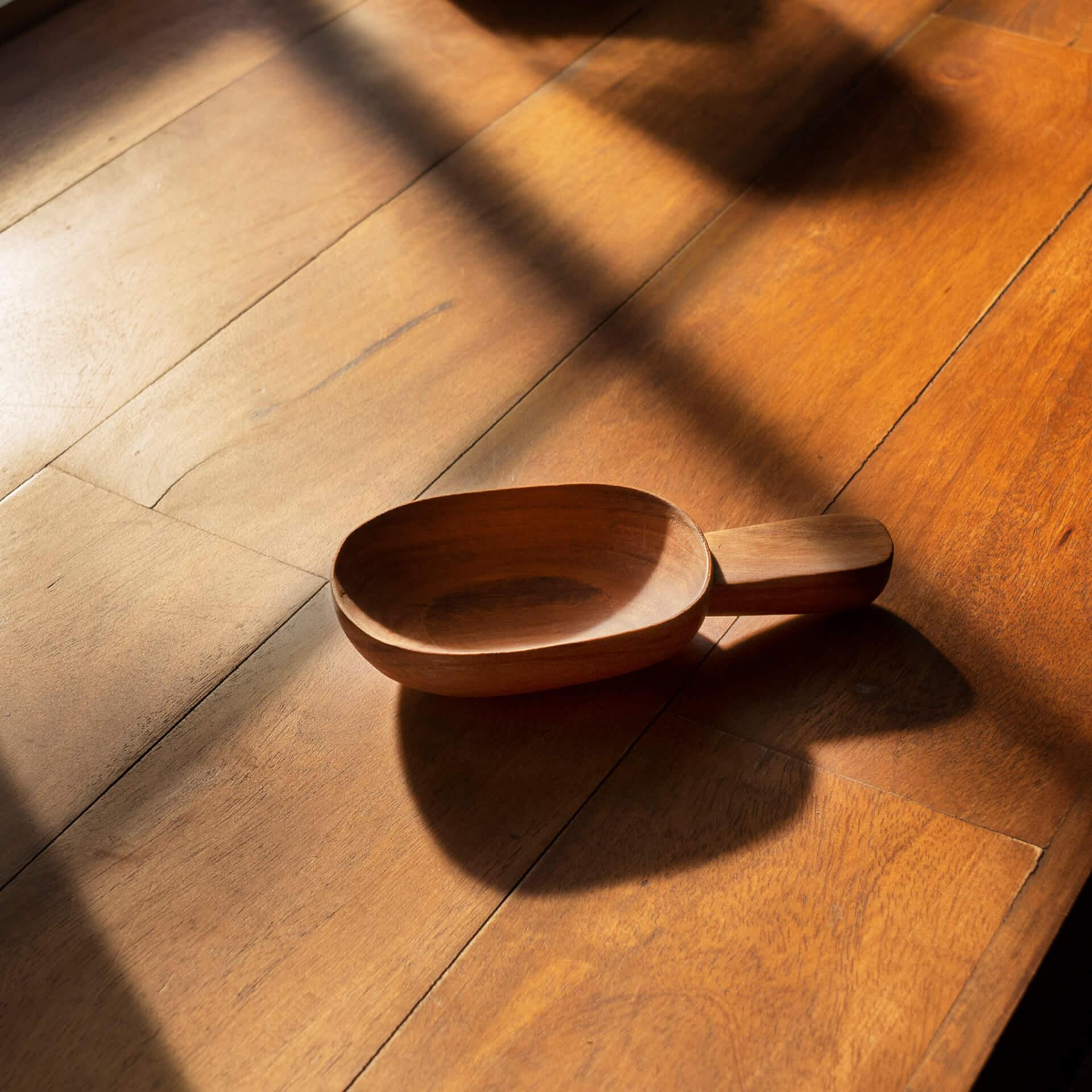 teak wood scooper medium