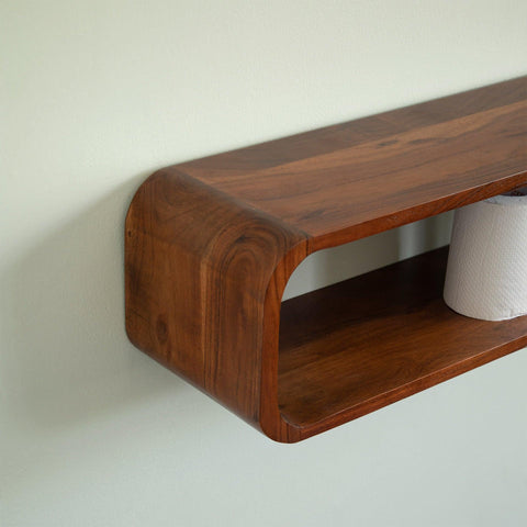 Boxy wooden wall shelf - ellementry