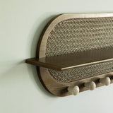 Lusha Wooden Cane Wall Shelf - ellementry
