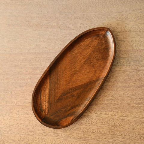 Umber Leaf Oval Platter - ellementry