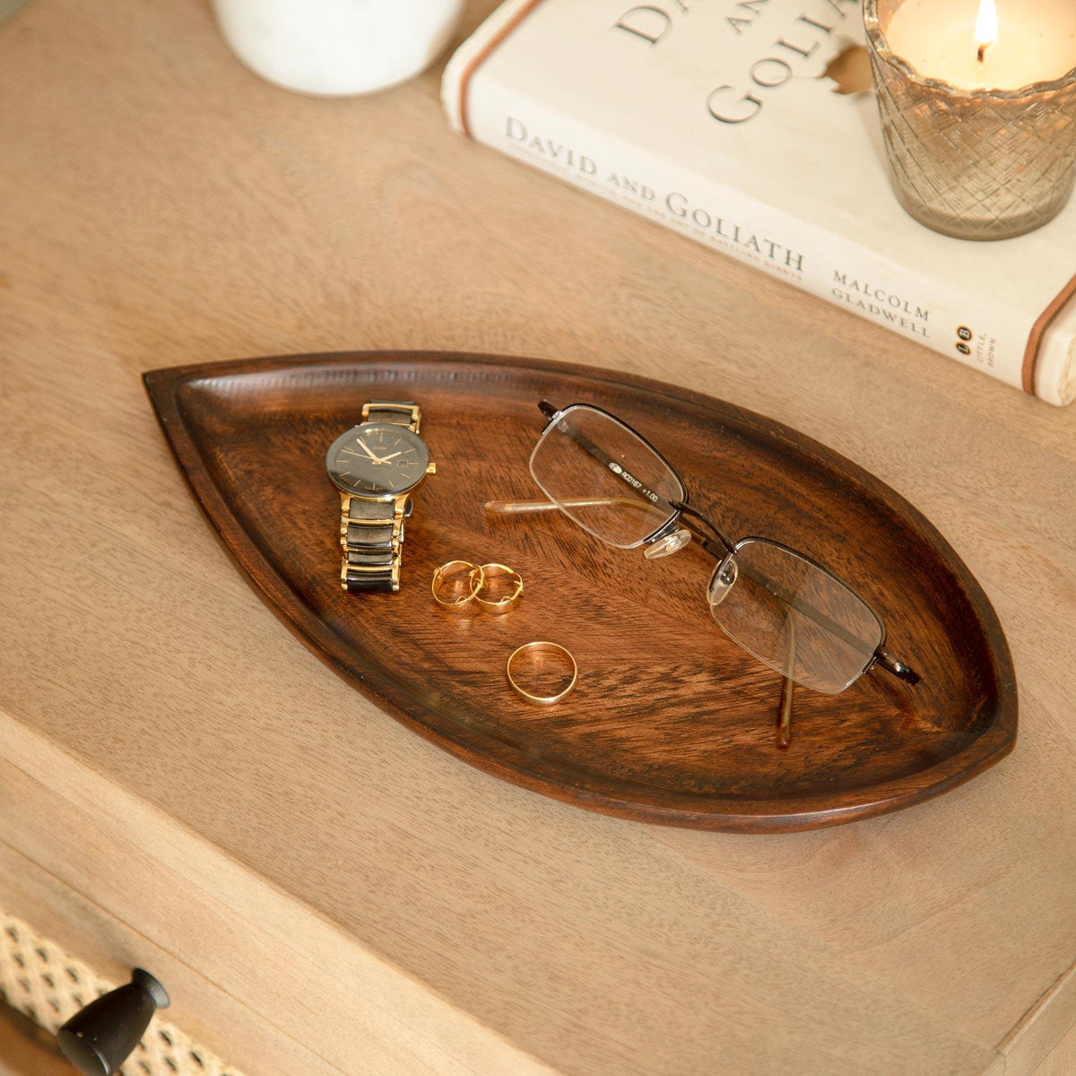 Umber Leaf Platter - ellementry