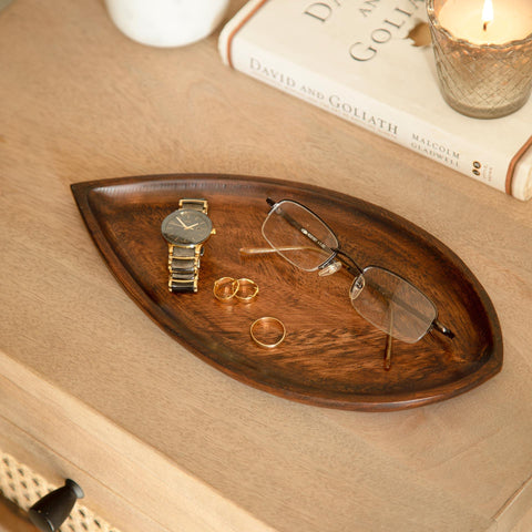 Umber Leaf Platter - ellementry