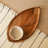 umber leaf chip & dip platter - ellementry