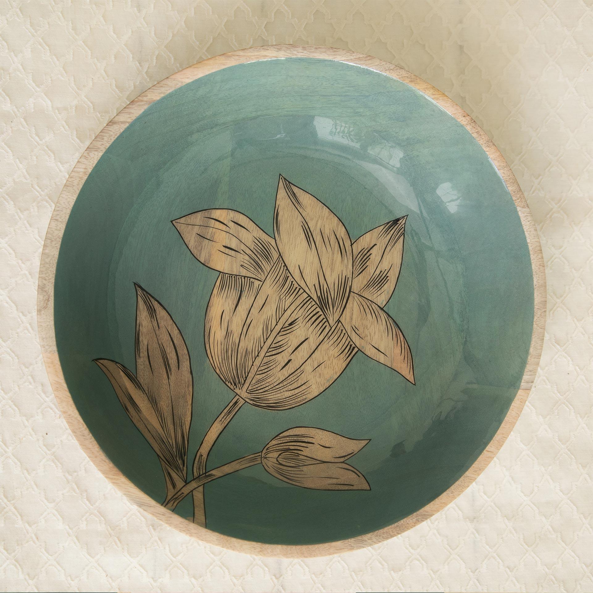 Iris salad serving bowl