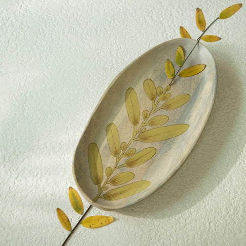Wisteria Yellow Platter - Large - ellementry