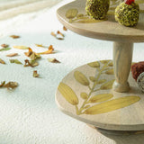 Wisteria Yellow 2 Tier Cake Stand - ellementry