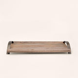 natural wood tray with handles- large - ellementry