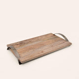 natural wood tray with handles- large - ellementry