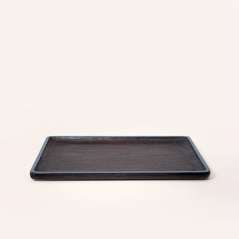 blue wood platter - ellementry
