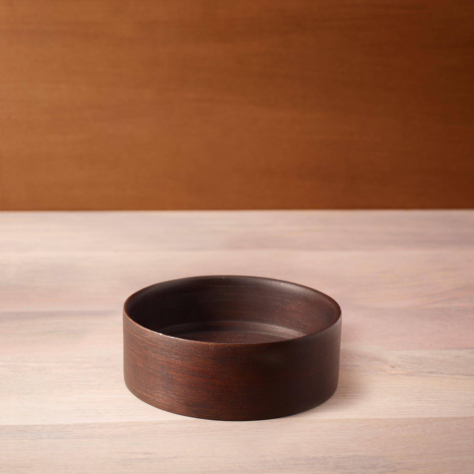 liyah brown wooden nut bowl -medium