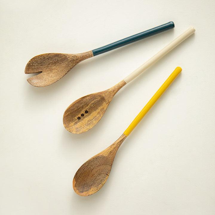 wooden salad spoon set