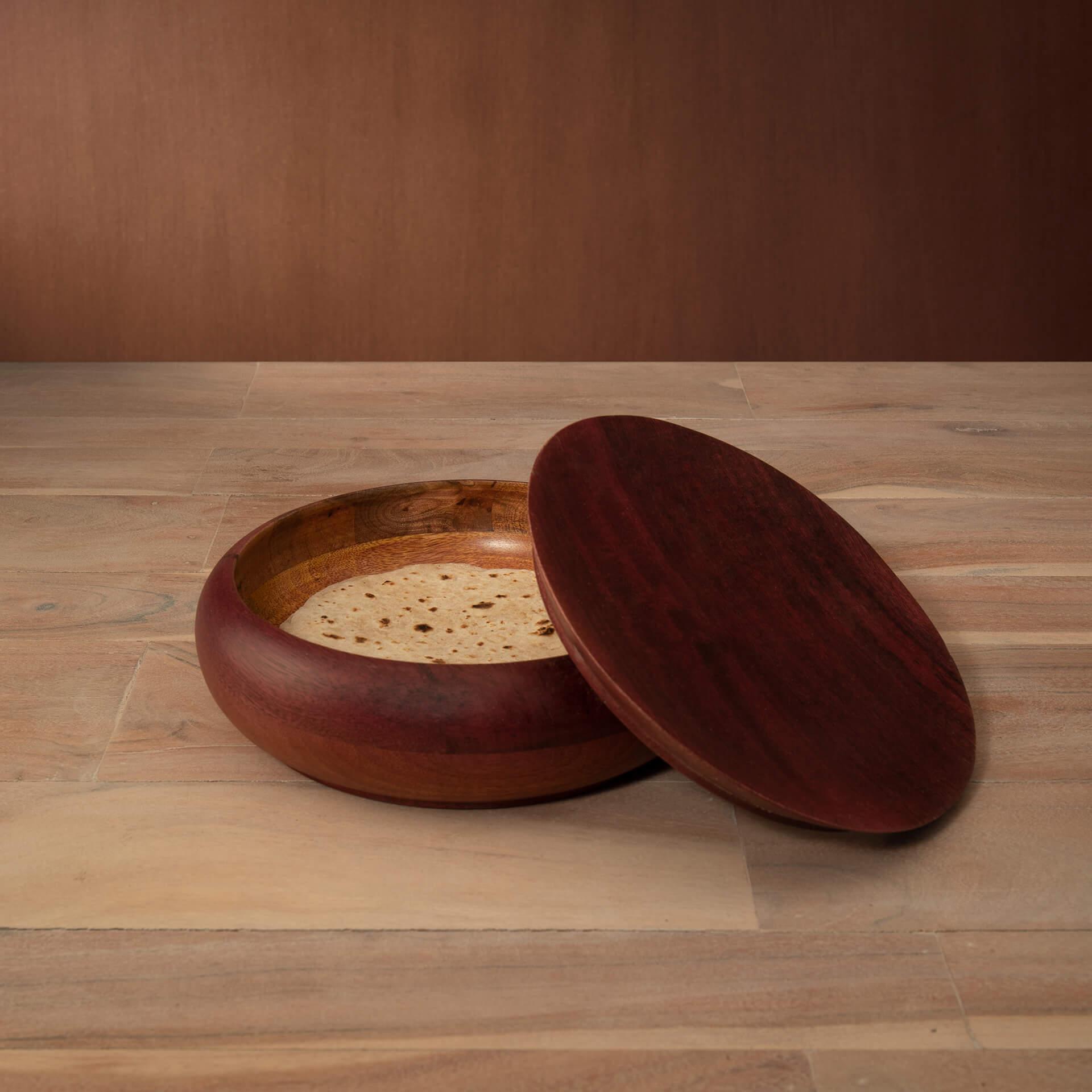 red mango wood roti box - Ellementry – ellementry