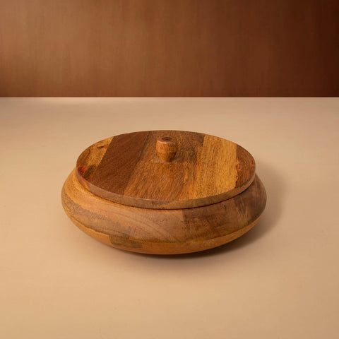 Yellow Mango Wood Roti Box - ellementry