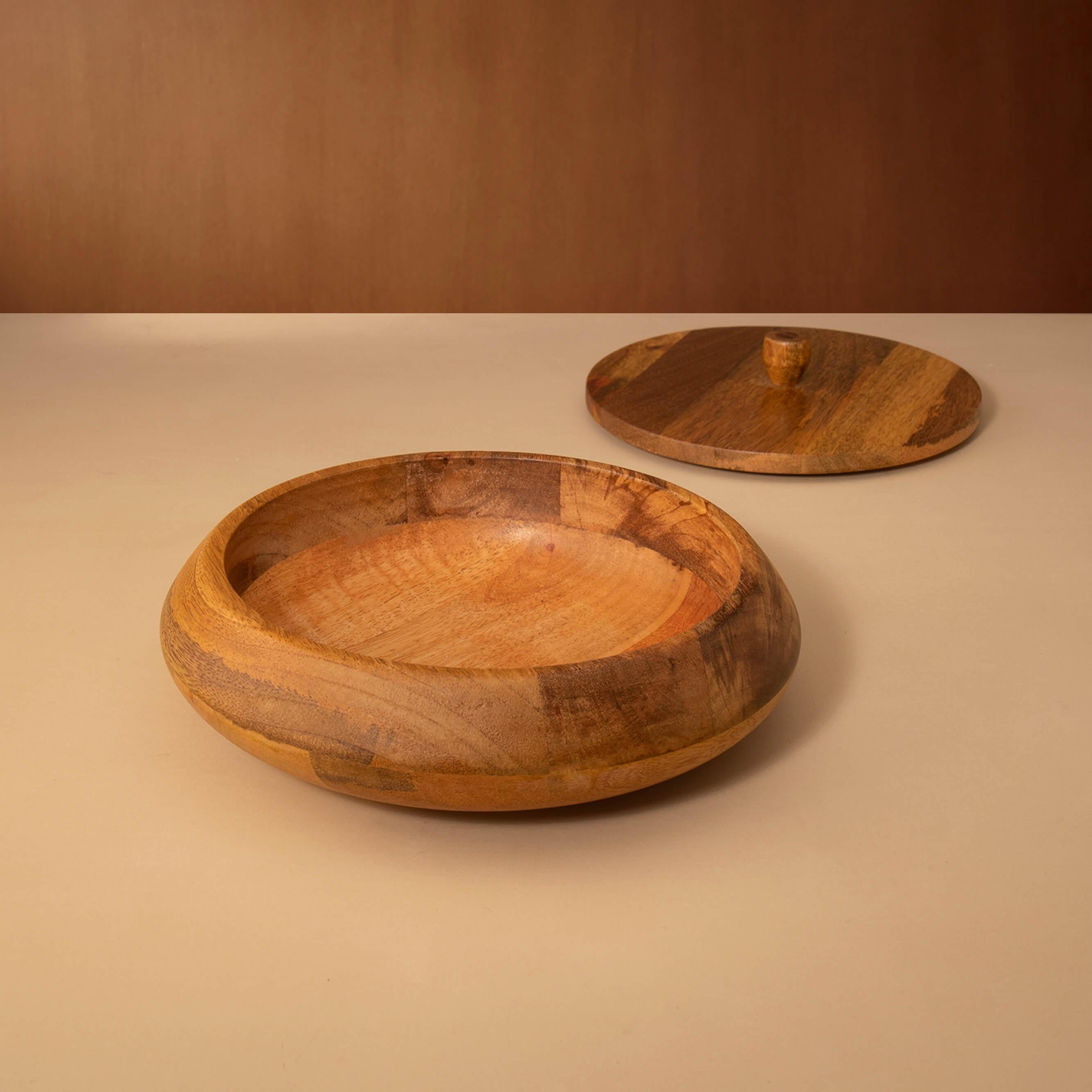 Yellow Mango Wood Roti Box