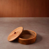 Brown Mango Wood Roti Box - ellementry
