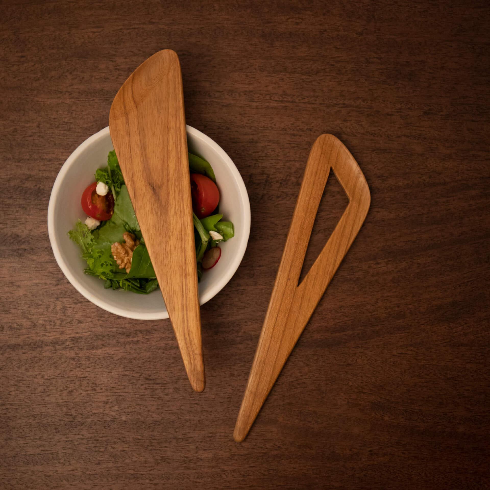 teak salad pickers (set of 2)