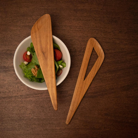 teak salad pickers (set of 2) - ellementry