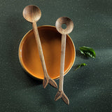 Mango Salad Spoon Set Of 2 Natural - ellementry