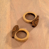 MANGO NAPKIN RING BIRD SET OF 2 NATURAL - ellementry