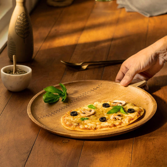 Stitch Sense Mango Wood Platter Large - ellementry