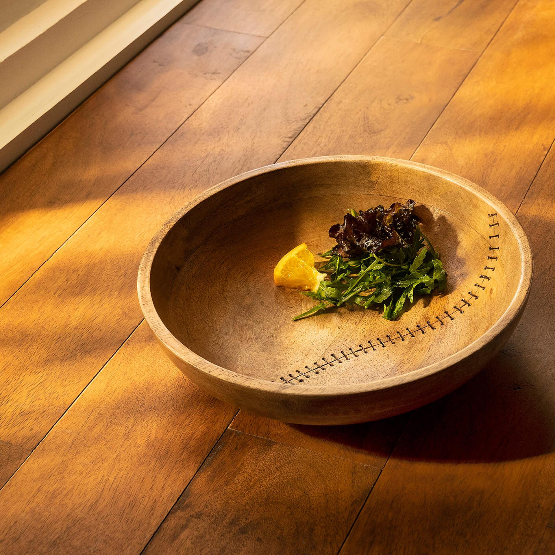 stitch sense mango wood bowl large